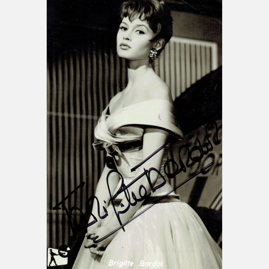 BRIGITTE BARDOT autograph ACOA signed 3,5x5,5 VINTAGE photography 4x6