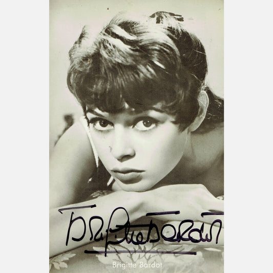 BRIGITTE BARDOT autograph ACOA signed 3,5x5,5 VINTAGE photography 4x6