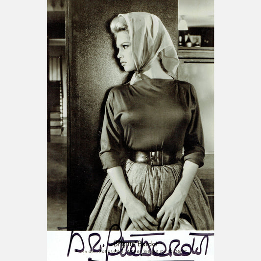 BRIGITTE BARDOT autograph ACOA signed 3,5x5,5 VINTAGE photography 4x6