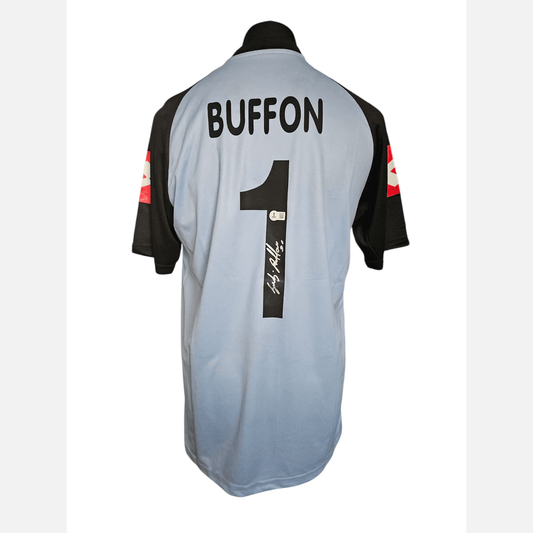 Autograf GIANLUIGI BUFFON na koszulce piłkarskiej Certyfikaty BECKETT oraz ACOA Juventus Turyn