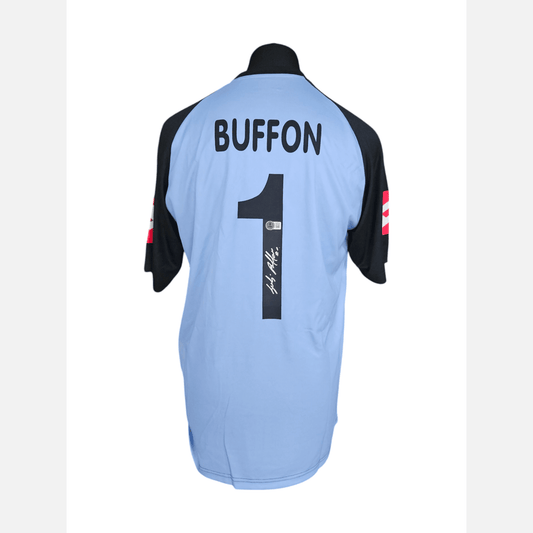 Autograf GIANLUIGI BUFFON na koszulce piłkarskiej Certyfikaty BECKETT oraz ACOA Juventus Turyn
