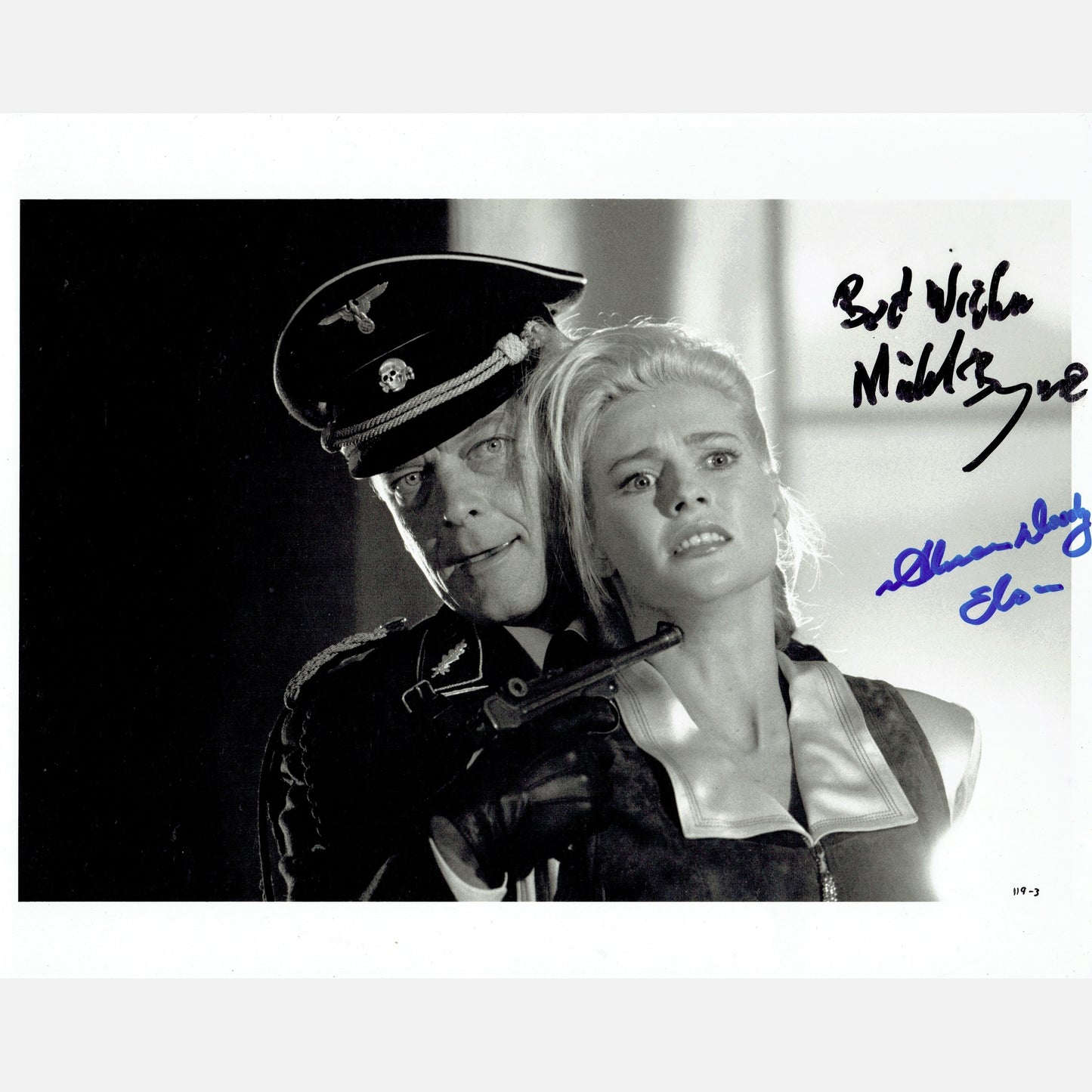 Autografy MICHAEL BYRNE i ALISON DOODY Certyfikat ACOA 20x25 cm INDIANA JONES