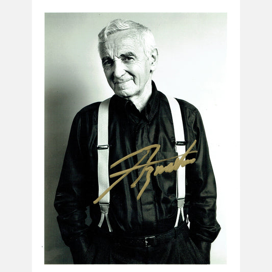 CHARLES AZNAVOUR autograph ACOA signed 6x8 photography 6x8