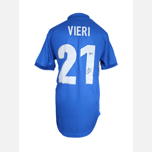 CHRISTIAN VIERI signed soccer jersey BECKETT certificate ITALY Jersey