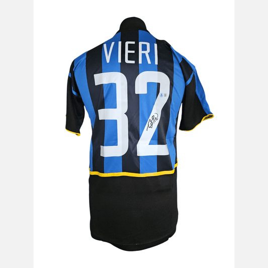 CHRISTIAN VIERI signed soccer jersey BECKETT certificate Inter Milan Jersey