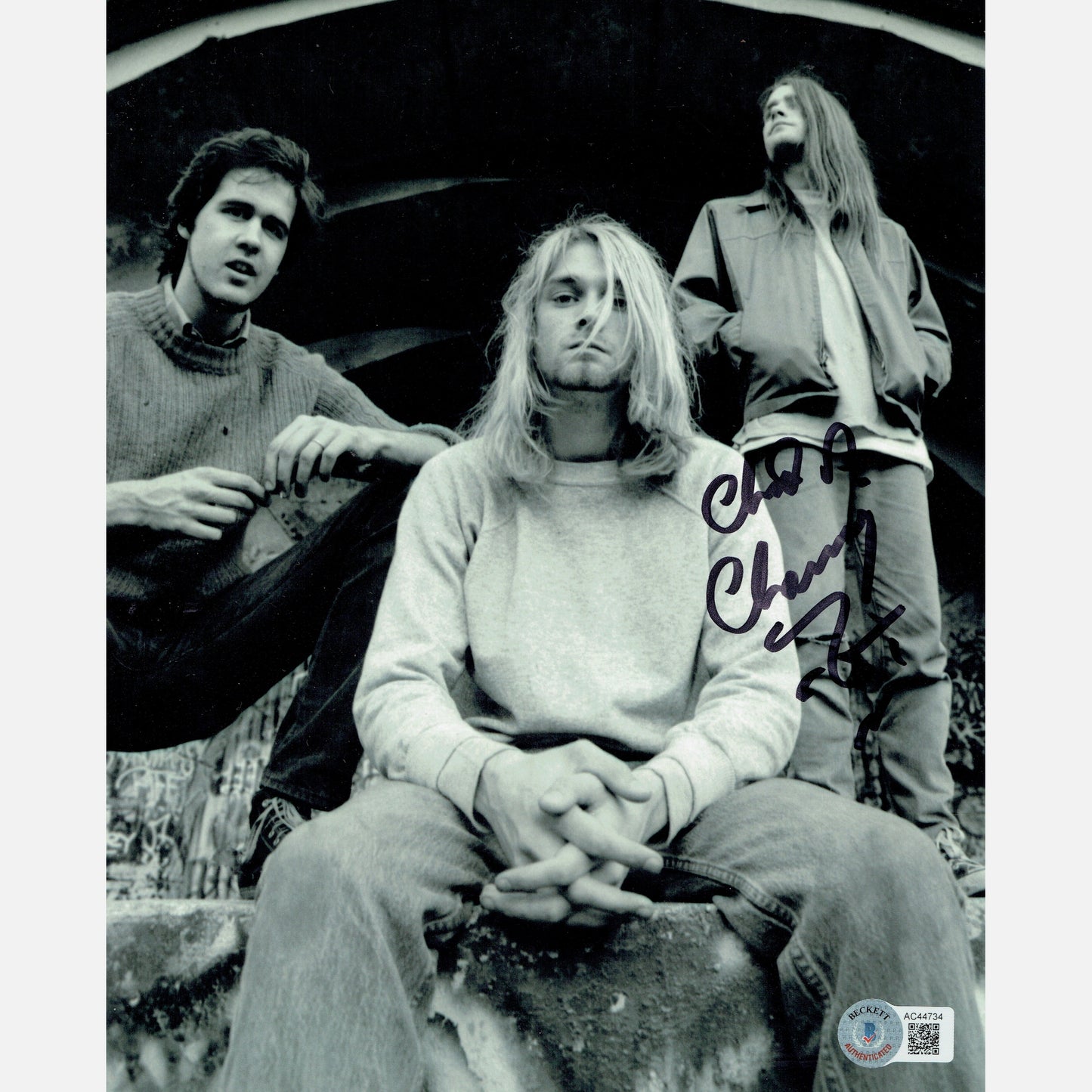 Autograf CHAD CHANNING Certyfikat ACOA 20x25 cm NIRVANA