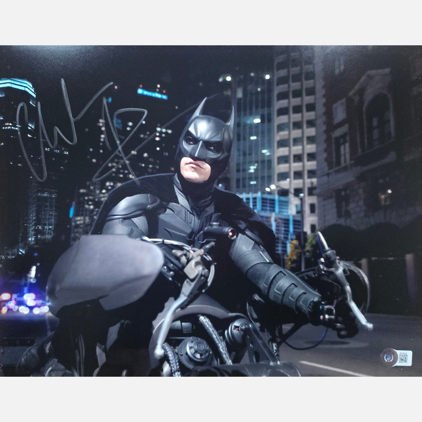 Autograf CHRISTIAN BALE Certyfikat BECKETT 28x36 cm BATMAN