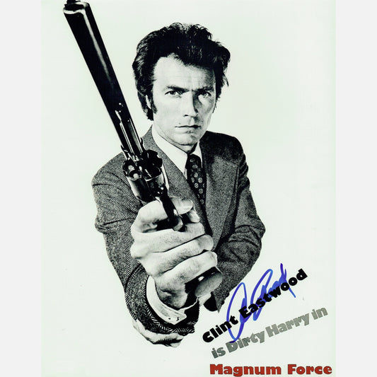 Autograf CLINT EASTWOOD Certyfikat ACOA 28x35 cm MAGNUM FORCE