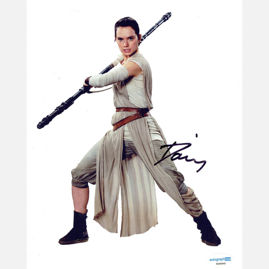 DAISY RIDLEY autograph ACOA signed 8x10 photography STAR WARS 8x10
