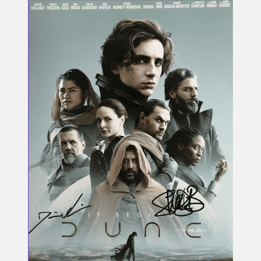 DENIS VILLENEUVE & SHARON DUNCAN BREWSTER autographs ACOA signed 8x10 photography DUNE 8x10