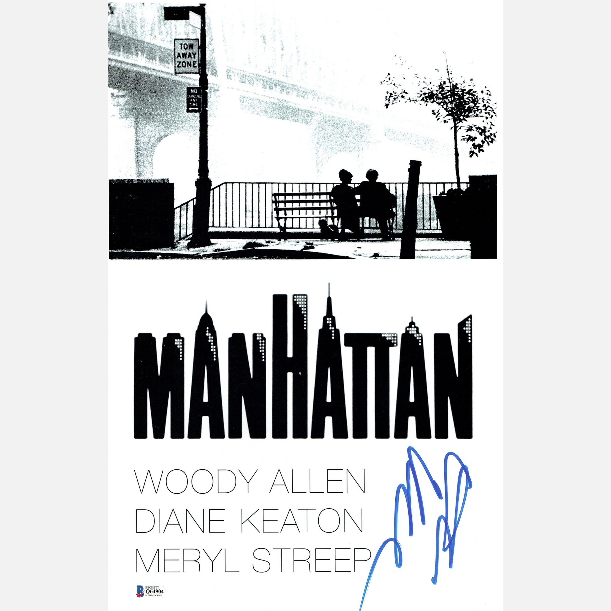 DIANE KEATON autograph BECKETT signed poster 11x17 MANHATTAN 11x17