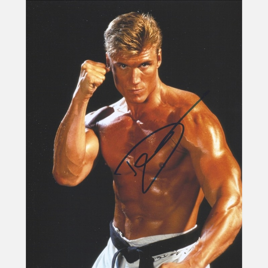 Autograf DOLPH LUNDGREN Certyfikat ACOA 20x25 cm