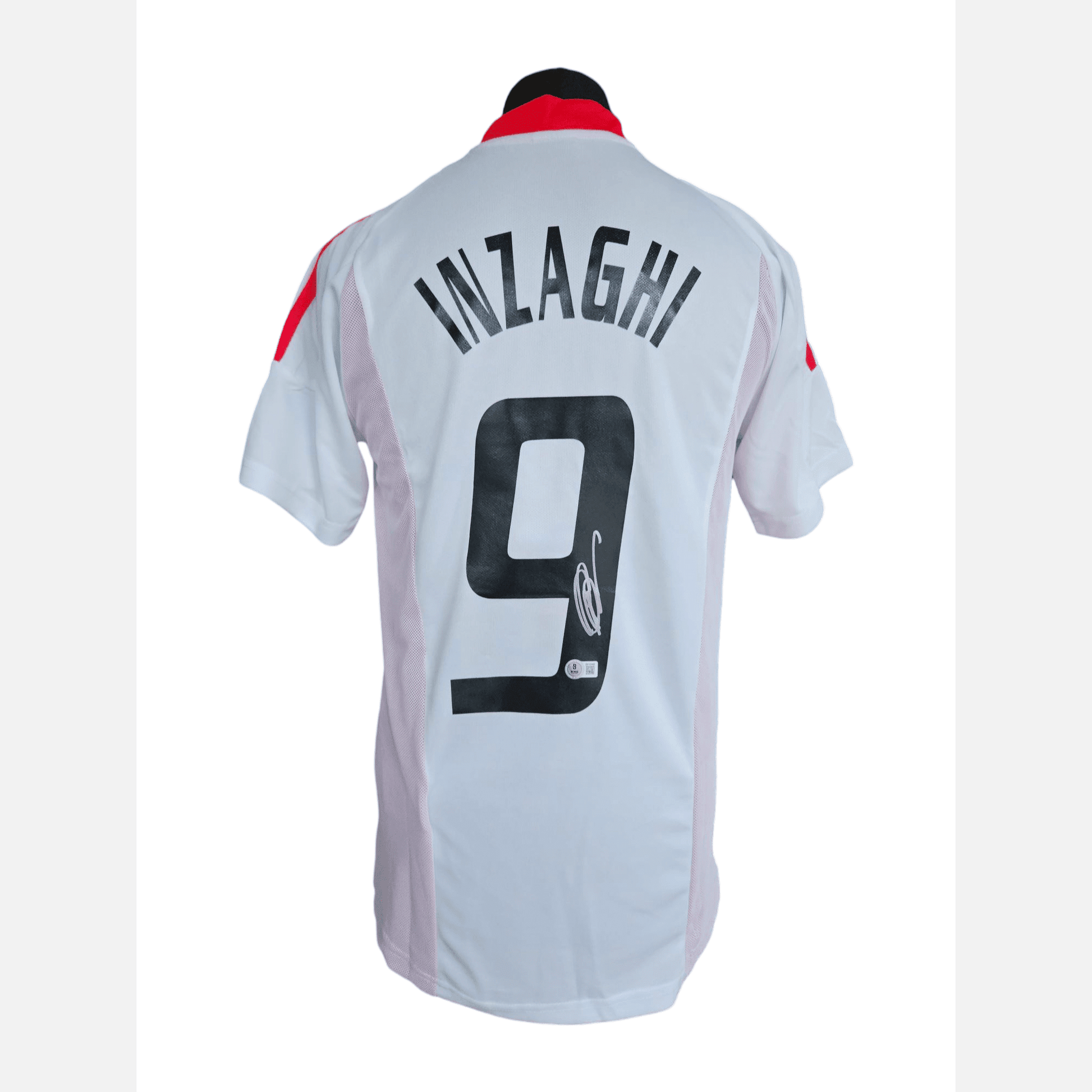 FILIPPO INZAGHI signed soccer jersey BECKETT certificate AC Milan Jersey