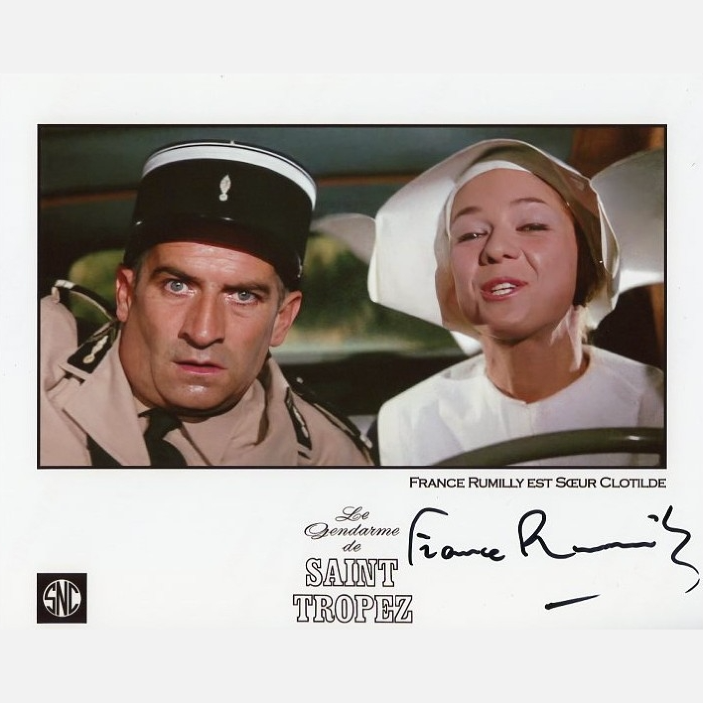 FRANCE RUMILLY autograph ACOA signed 8x10 photography Louis De Funes 8x10