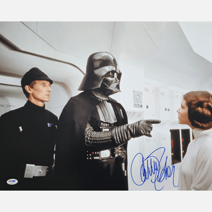 Autograf CARRIE FISHER Certyfikat PSA 40x50 cm GWIEZDNE WOJNY