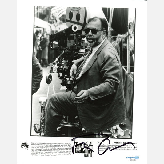 Autograf FRANCIS FORD COPPOLA Certyfikat ACOA 20x25 cm OJCIEC CHRZESTNY