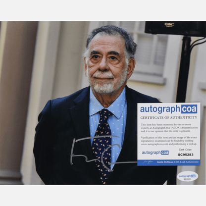 Autograf FRANCIS FORD COPPOLA Certyfikat ACOA 20x25 cm