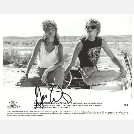 GEENA DAVIS autograph ACOA signed 8x10 photography THELMA & LOUISE 8x10