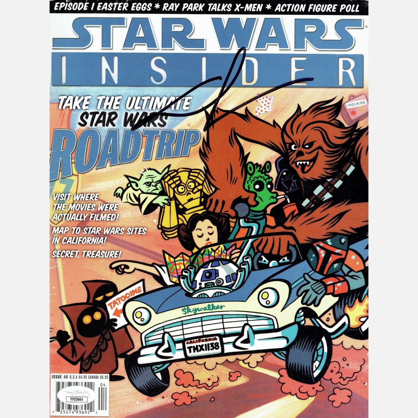 Autograf GEORGE LUCAS Certyfikat JSA LOA Komiks Star Wars