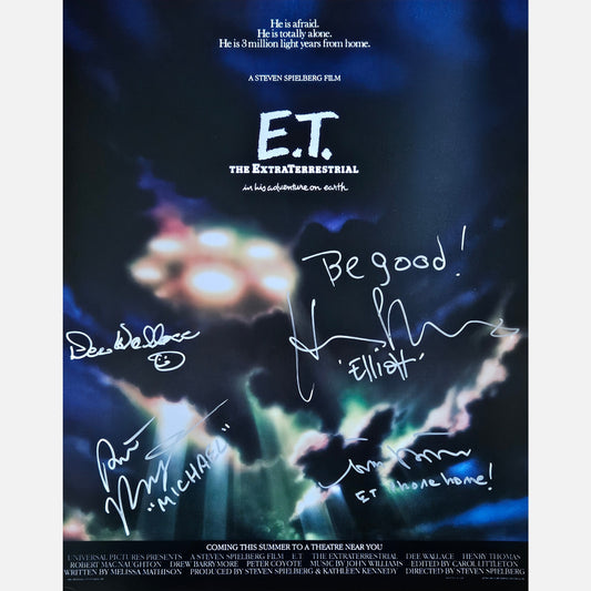 HENRY THOMAS, DEE WALLACE & 2 MORE autographs ACOA signed ET poster 16x20 16x20