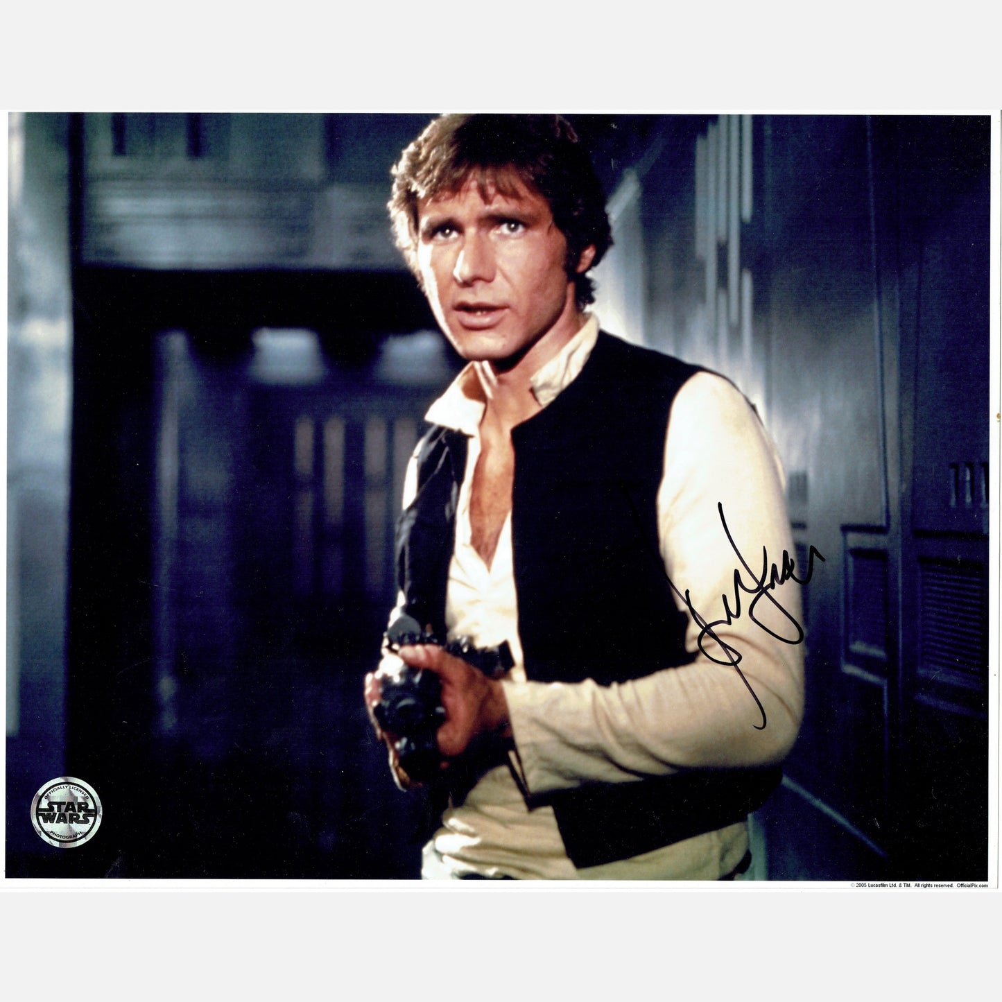 Autograf HARRISON FORD Certyfikaty BECKETT LOA i ACOA 28x35 cm GWIEZDNE WOJNY