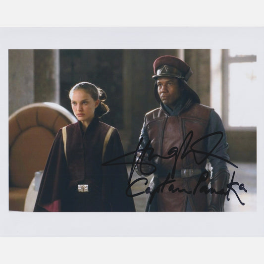 Autograf HUGH QUARSHIE Certyfikat ACOA 20x25 cm GWIEZDNE WOJNY