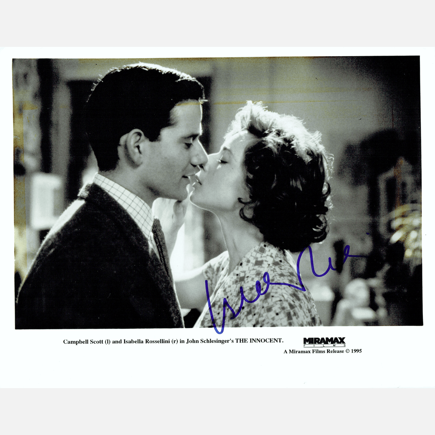 Autograf ISABELLA ROSSELLINI Certyfikat ACOA 20x25 cm