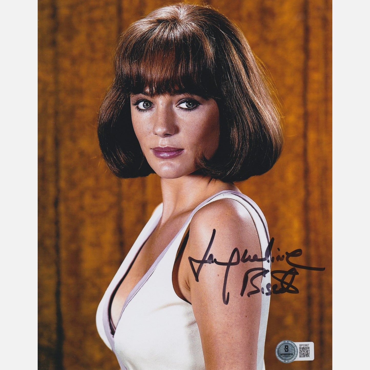 Autograf JACQUELINE BISSET Certyfikat BECKETT 20x25 cm