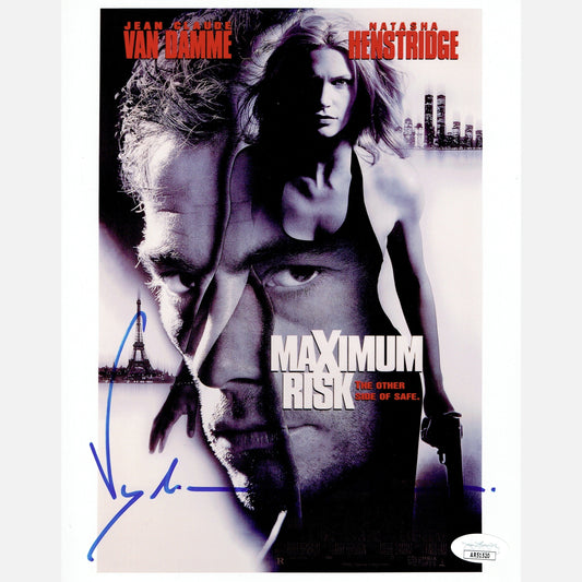 JEAN-CLAUDE VAN DAMME autograph JSA signed 8x10 photography MAXIMUM RISK 8x10