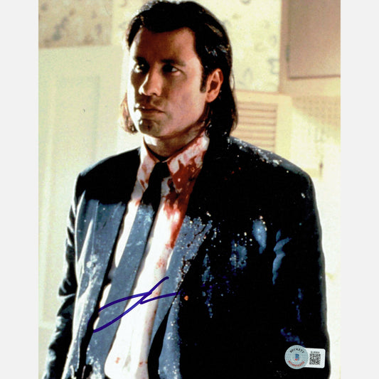 JOHN TRAVOLTA autograph BECKETT signed 8x10 photography PULP FICTION 8x10
