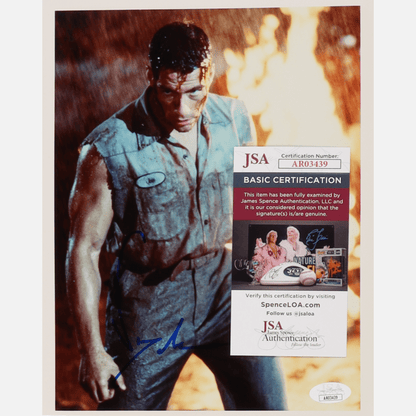 Autograf JEAN-CLAUDE VAN DAMME Certyfikat JSA 20x25 cm Uniwersalny żołnierz