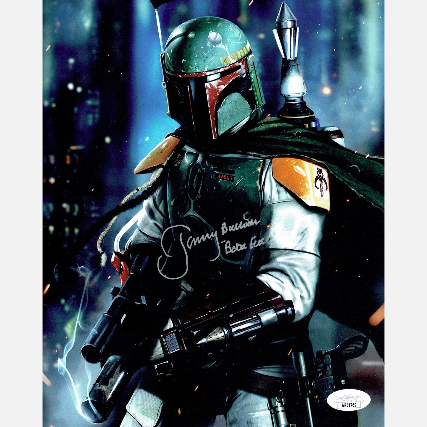 Autograf JEREMY BULLOCH Boba Fett Certyfikat JSA 20x25 cm GWIEZDNE WOJNY