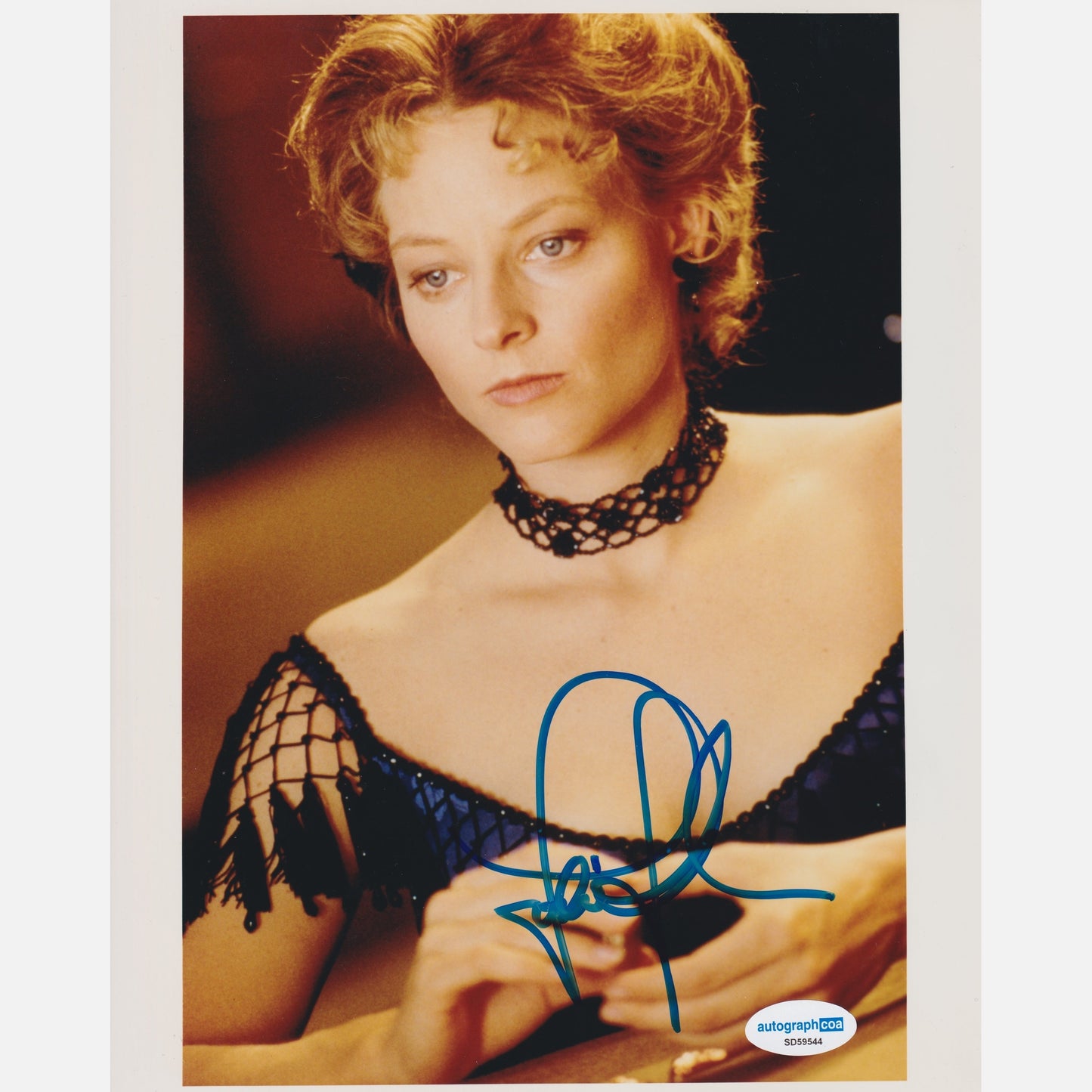 Autograf JODIE FOSTER Certyfikat ACOA 20x25 cm