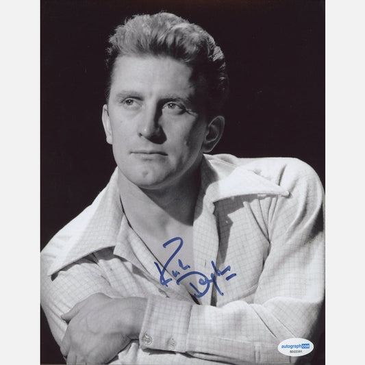 Autograf KIRK DOUGLAS Certyfikat ACOA 20x25 cm