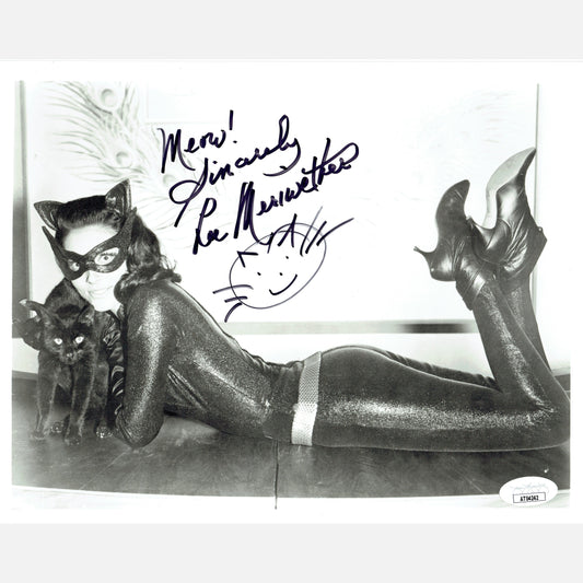LEE MERIWETHER autograph JSA signed 8x10 photography Meow! Sketch BATMAN 8x10