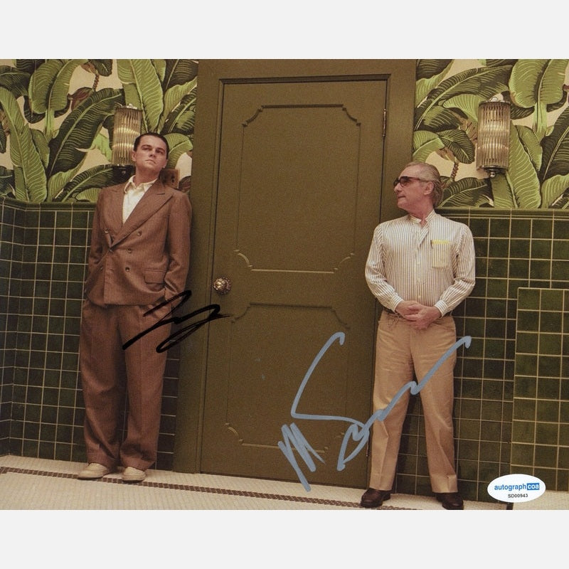 LEONARDO DiCAPRIO and MARTIN SCORSESE autographs ACOA signed 8x10 photography 8x10