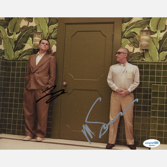 LEONARDO DiCAPRIO and MARTIN SCORSESE autographs ACOA signed 8x10 photography 8x10