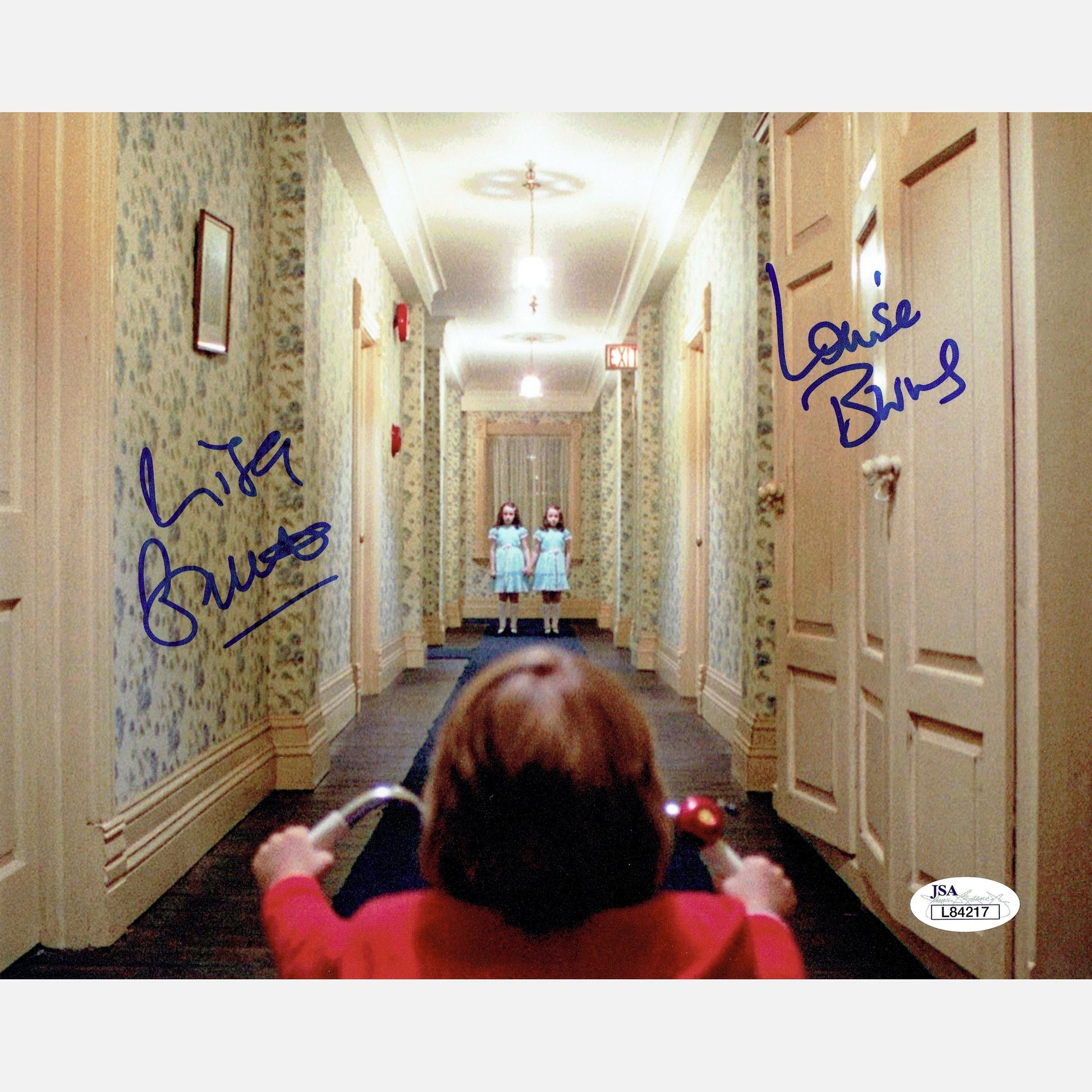 LISA BURNS & LOUISE BURNS autographs JSA signed 8x10 photography THE SHINING 8x10