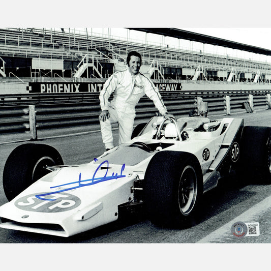 MARIO ANDRETTI autograph Beckett signed 8x10 photography F1 8x10