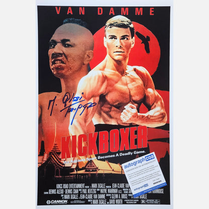 MICHEL QISSI autograph ACOA signed poster 12x18 KICKBOXER 12x18