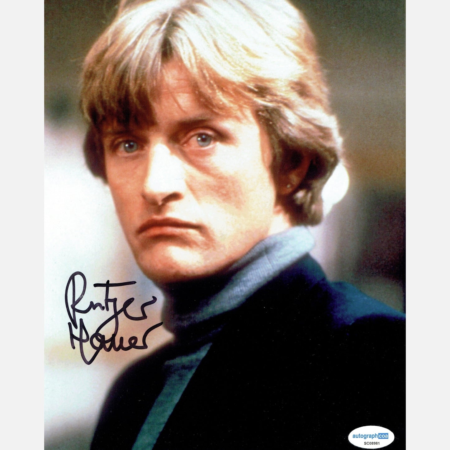 Autograf RUTGER HAUER Certyfikat ACOA 20x25 cm