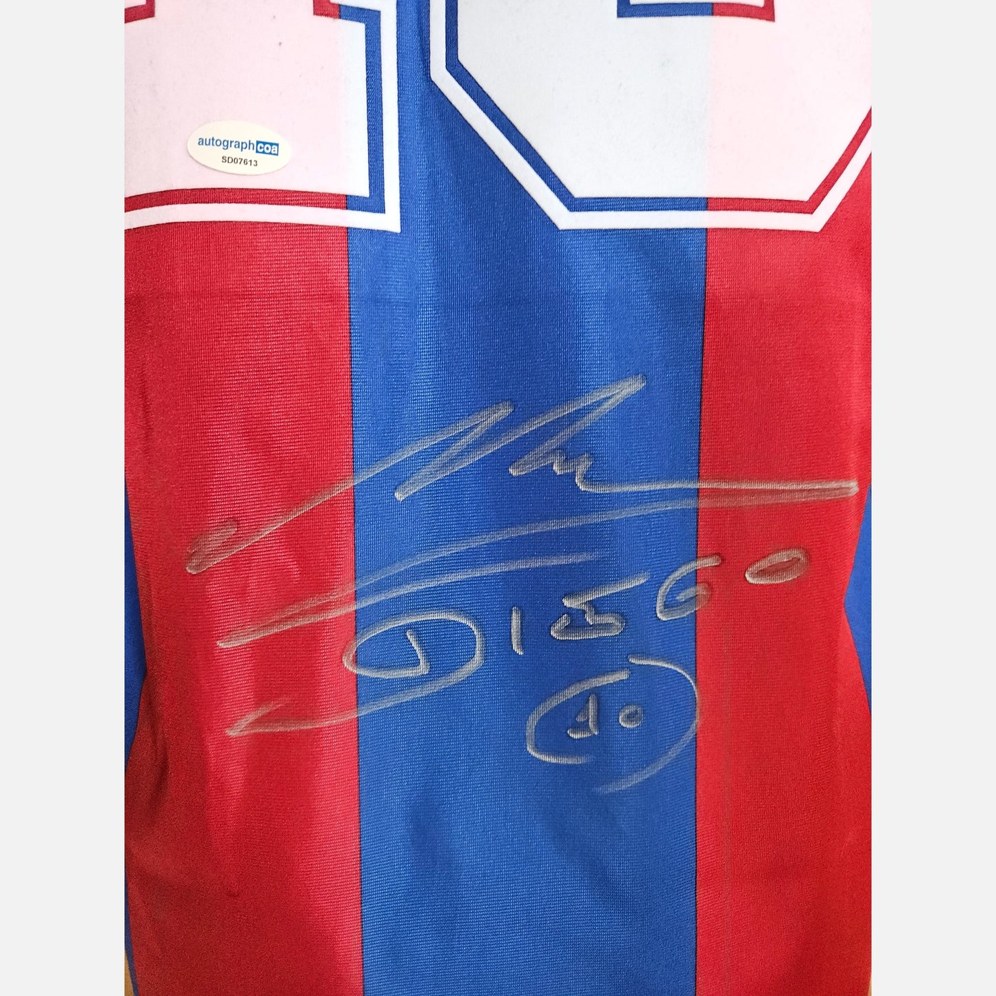 Autograf MARADONA na koszulce piłkarskiej Certyfikat ACOA FC Barcelona