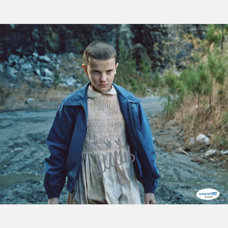 Autograf MILLIE BOBBY BROWN Certyfikat ACOA 20x25 cm Stranger Things