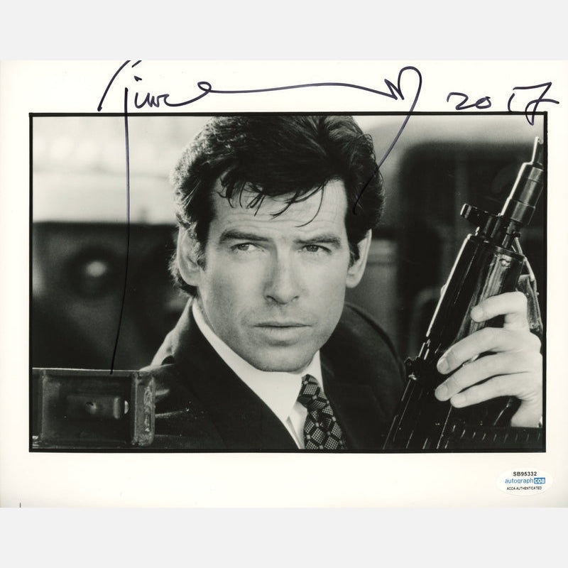 PIERCE BROSNAN autograph ACOA signed 8x10 photography JAMES BOND 007 8x10