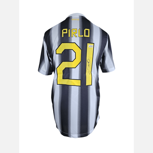 Autograf ANDREA PIRLO na koszulce piłkarskiej Certyfikat BECKETT Juventus Turyn