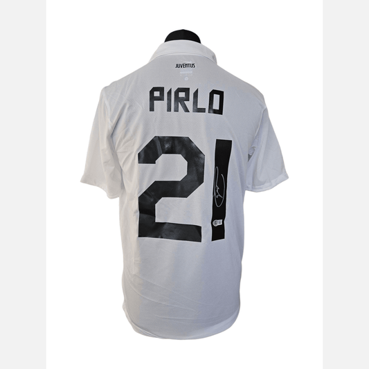 Autograf ANDREA PIRLO na koszulce piłkarskiej Certyfikat BECKETT Juventus Turyn