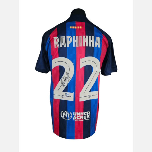 RAPHINHA signed soccer jersey BECKETT certificate FC Barcelona Jersey
