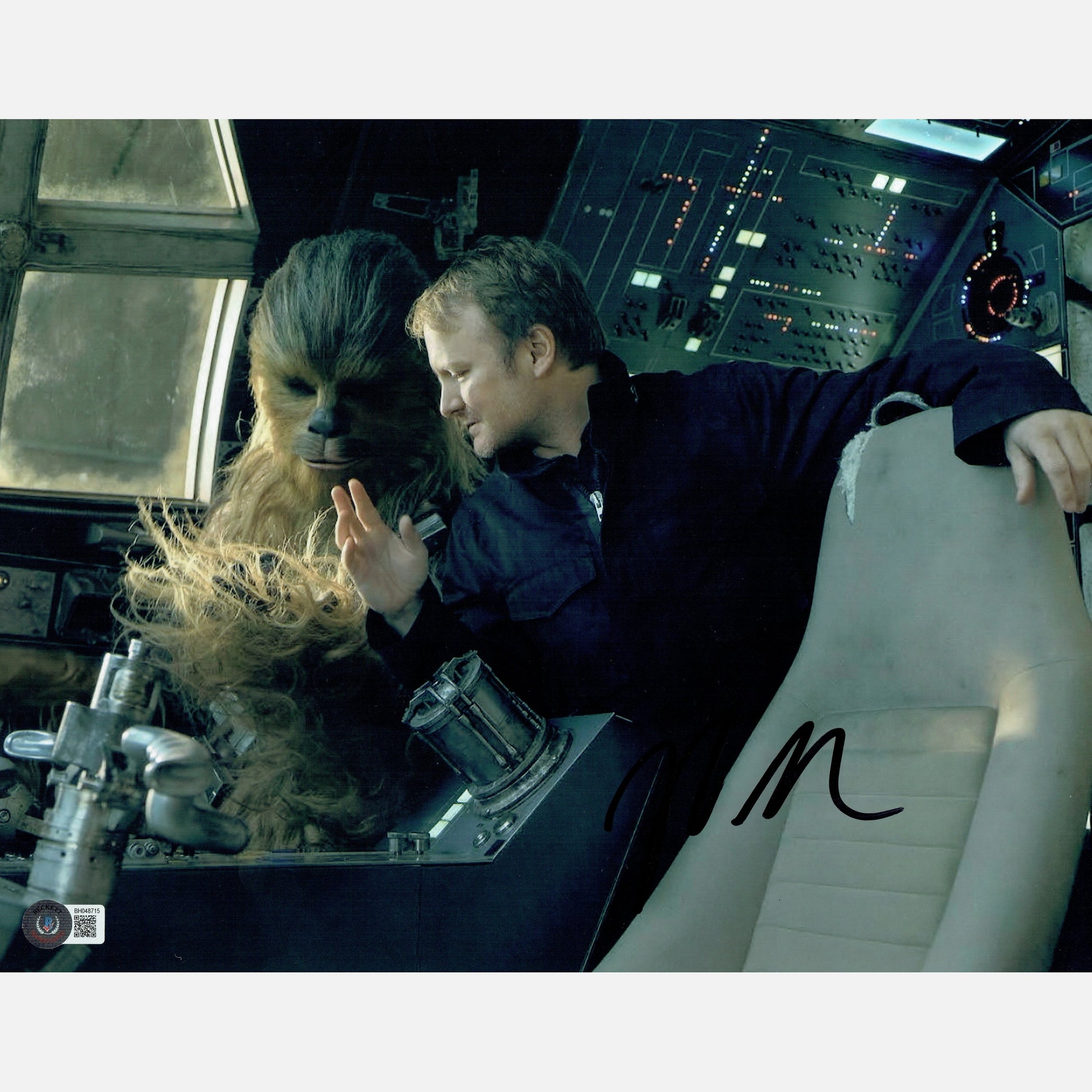 RIAN JOHNSON autograph BECKETT signed 11x14 photography STAR WARS 11x14