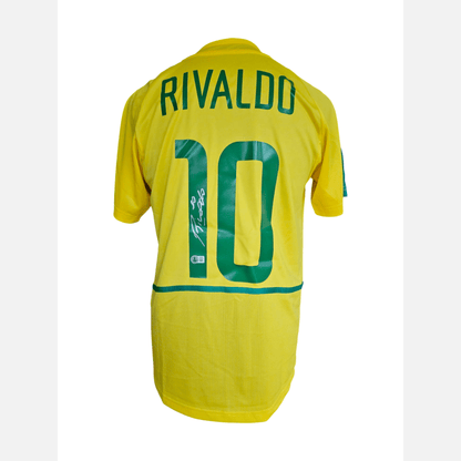 RIVALDO signed soccer jersey BECKETT certificate Brazil Jersey