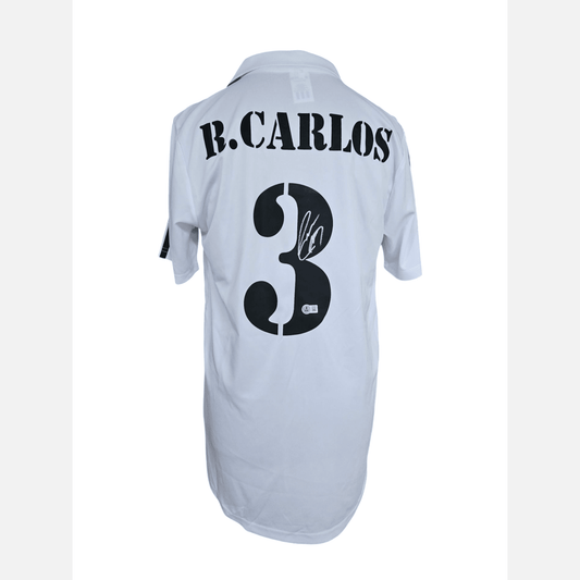 ROBERTO CARLOS signed soccer jersey BECKETT certificate Real Madrid Jersey